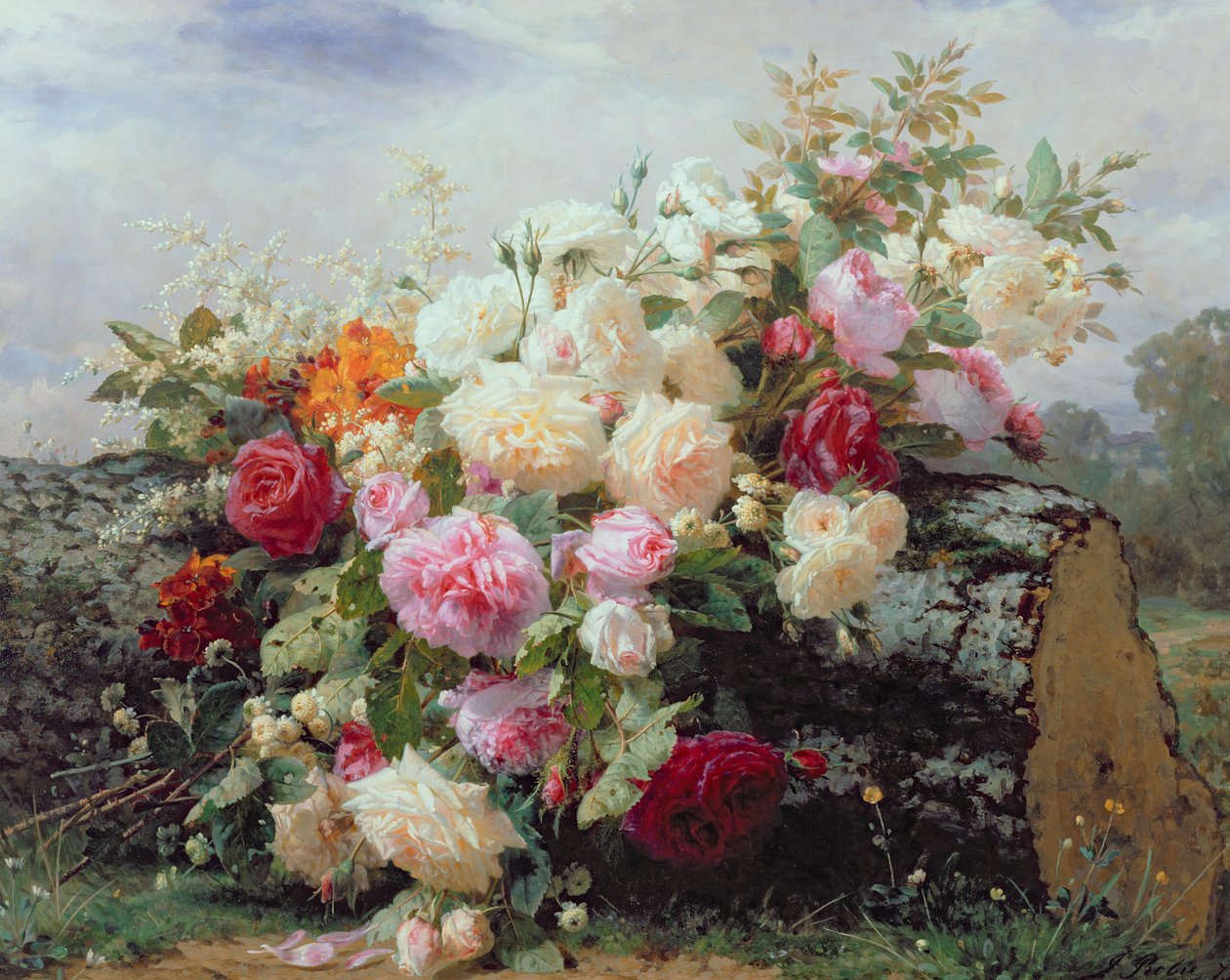 Stilleben med blommor av Jean Baptiste Robie
