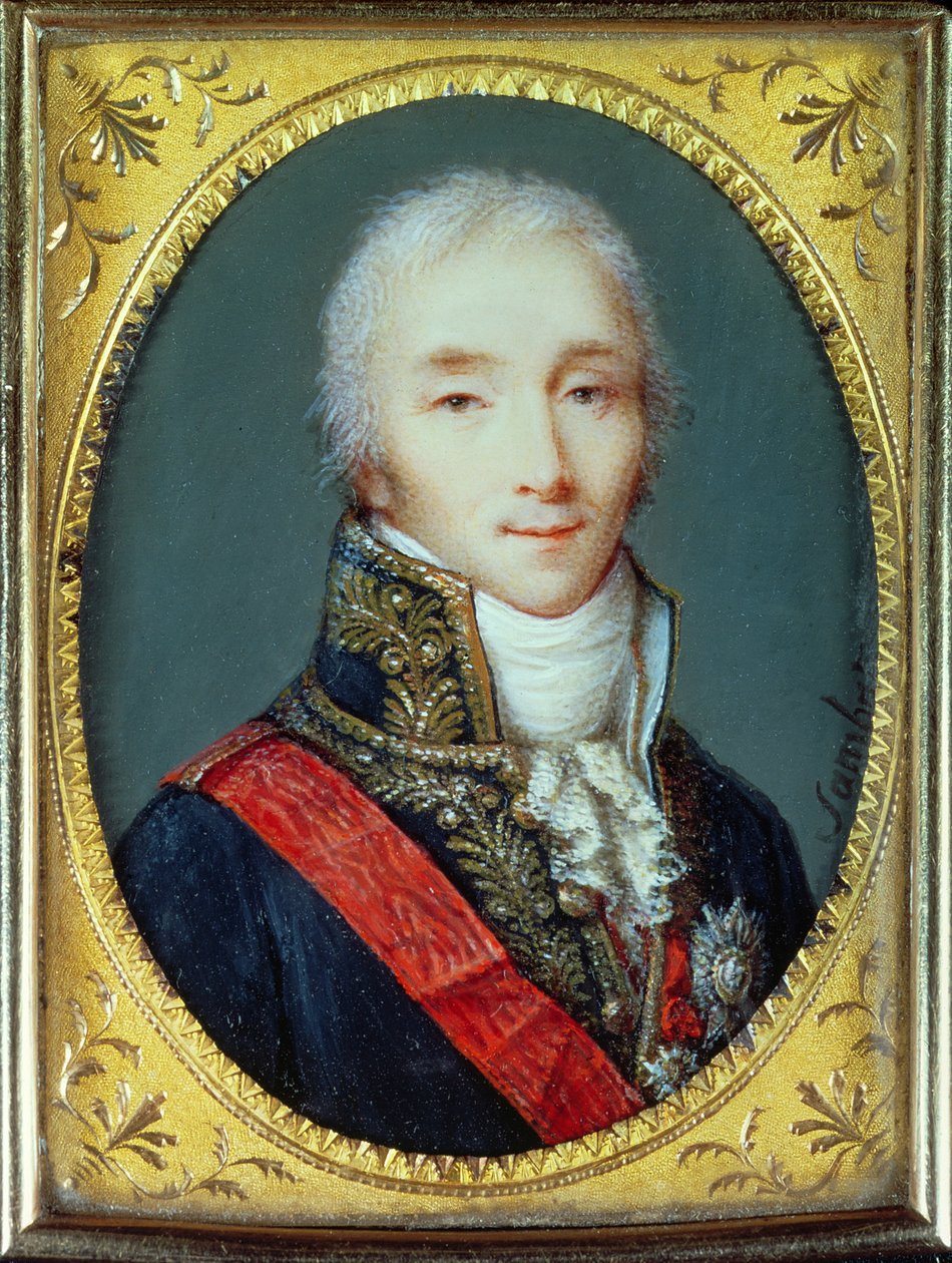 Miniatyr av Joseph Fouche (1759-1820) hertig av Otranto av Jean Baptiste Sambat