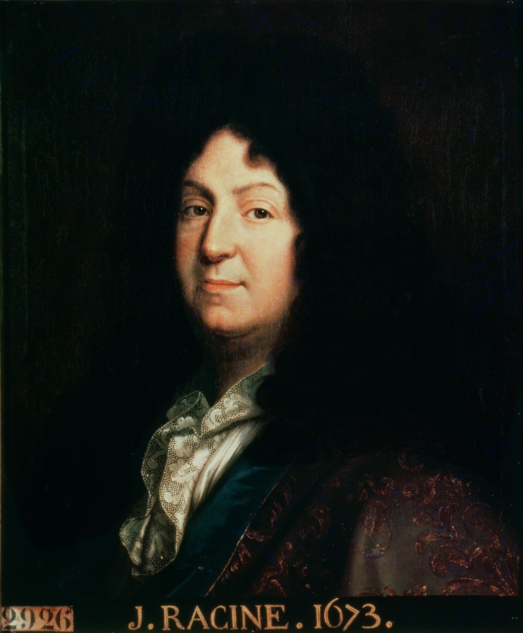 Porträtt av Jean Racine (1639-99) kopia av ett original från 1673, 1698 av Jean Baptiste Santerre