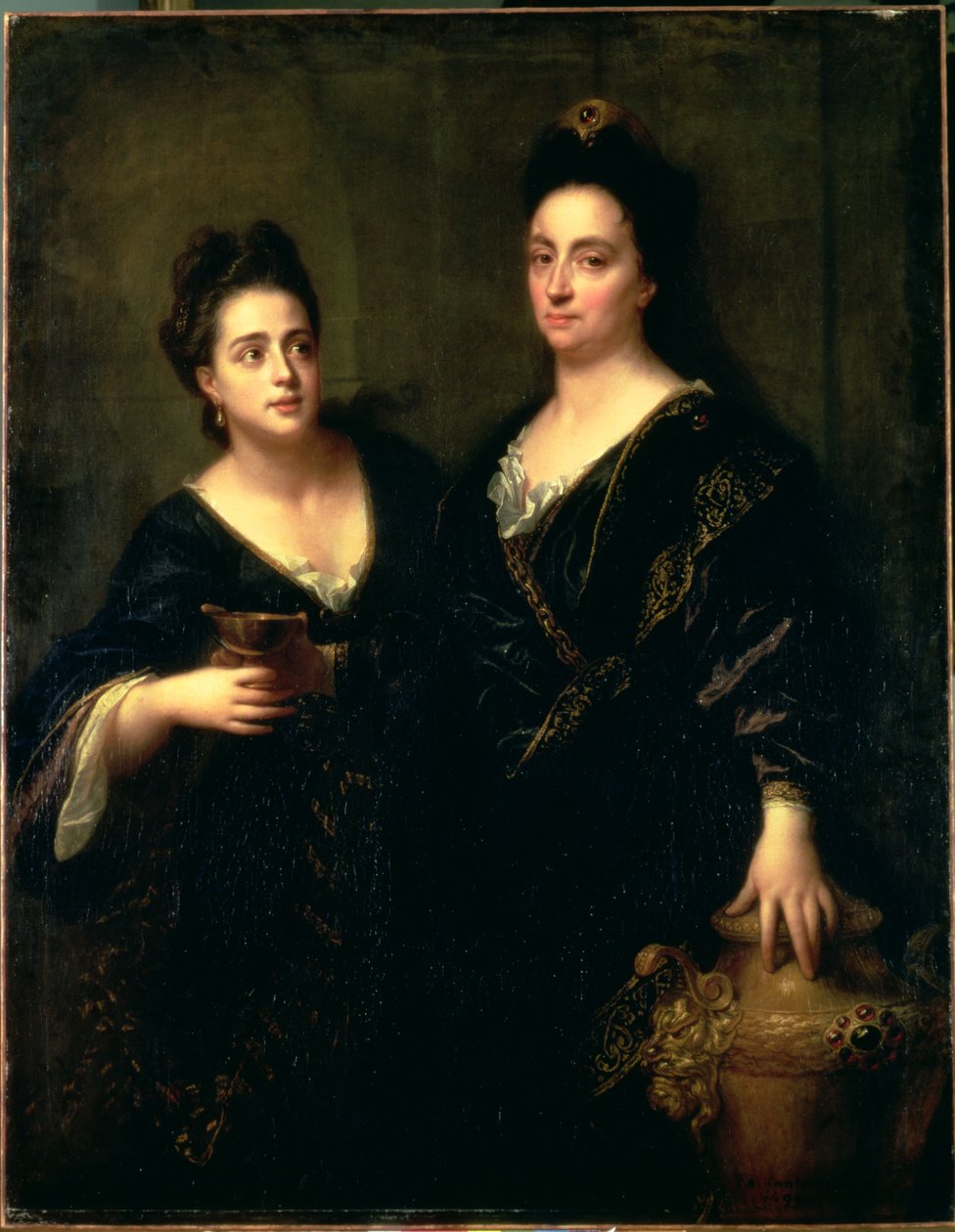 Porträtt av två skådespelerskor, 1699 av Jean Baptiste Santerre