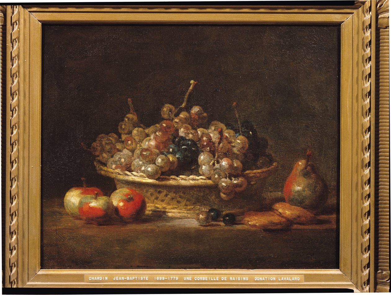 Korg med vindruvor, 1765 av Jean Baptiste Simeon Chardin