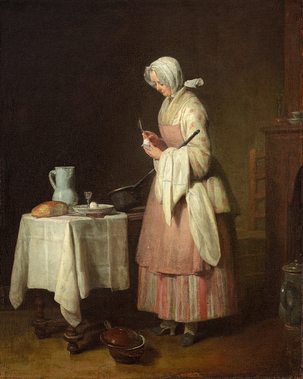 Den uppmärksamma sjuksköterskan, 1747 av Jean Baptiste Simeon Chardin