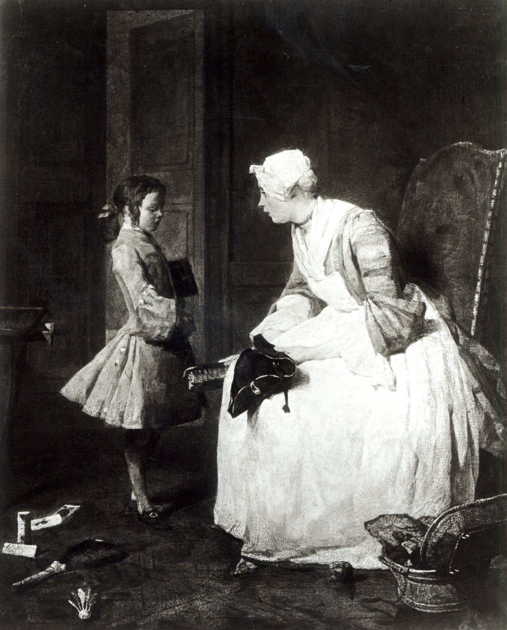 Guvernanten, 1739 av Jean Baptiste Simeon Chardin