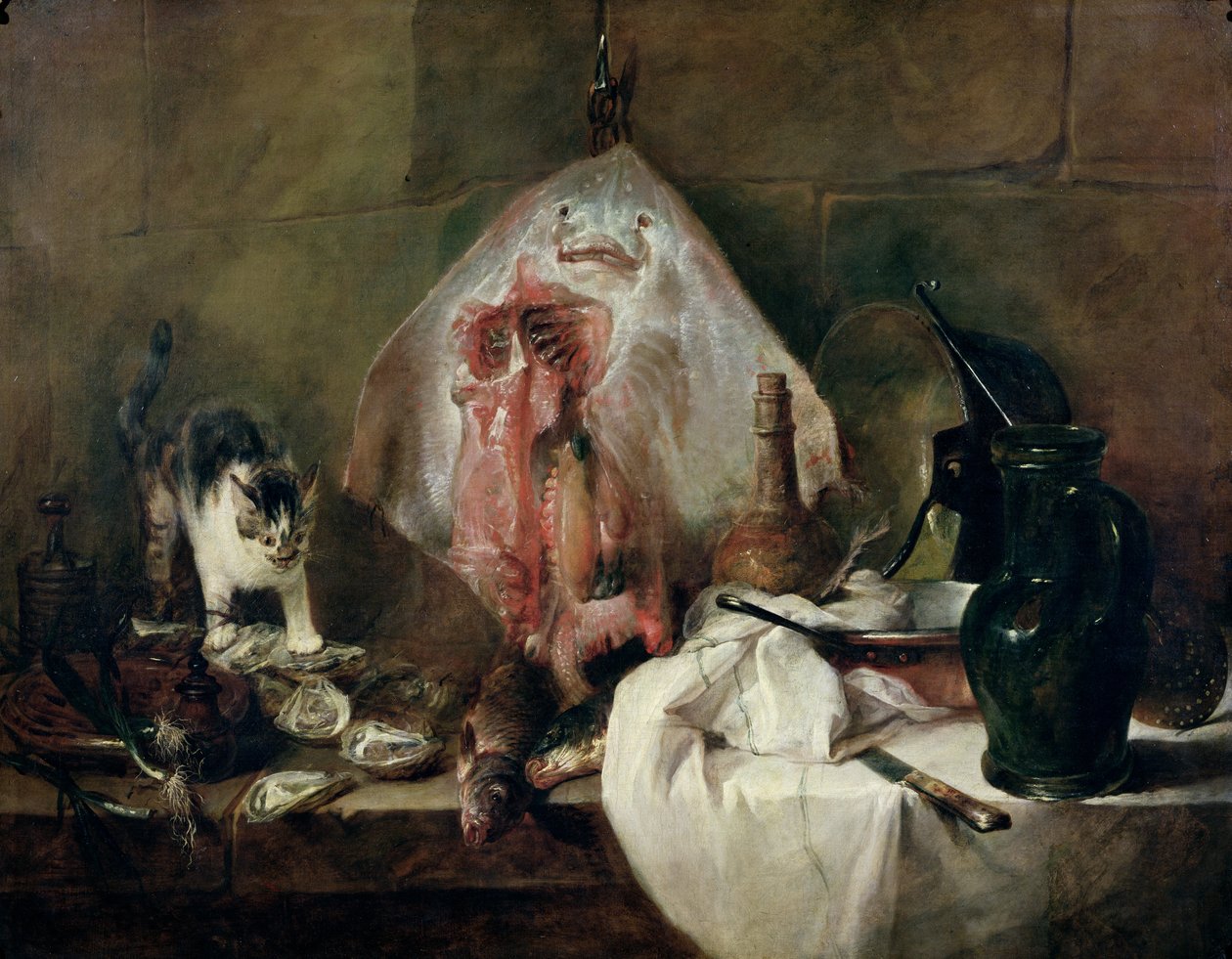 Råttan eller köksinteriören, 1728 av Jean Baptiste Simeon Chardin