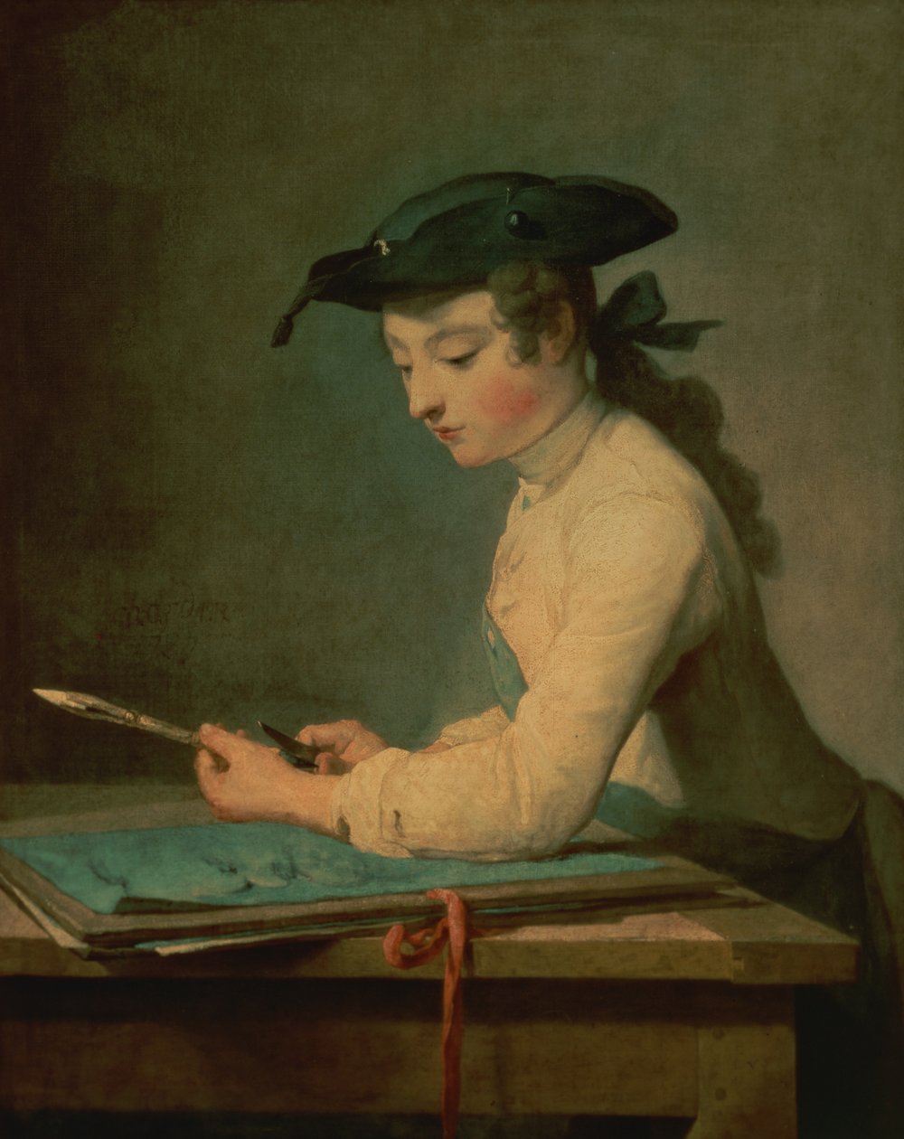 Den unge Tegner, 1737swed av Jean Baptiste Simeon Chardin
