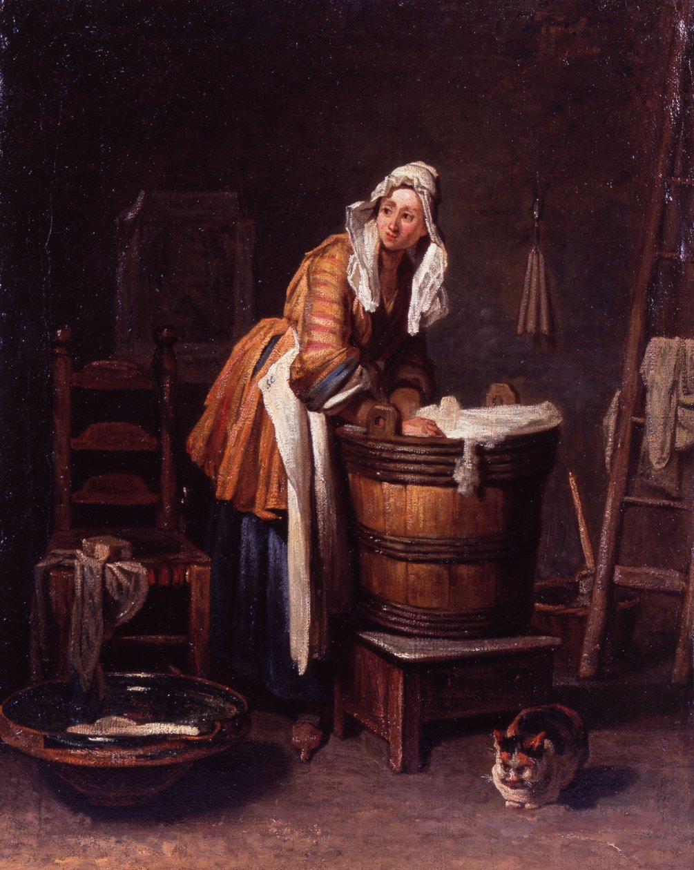 Tvätterska av Jean Baptiste Simeon Chardin