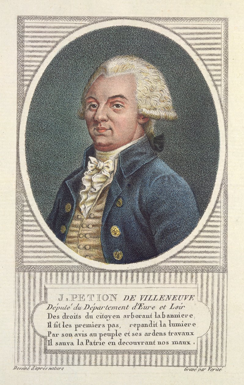 Jerome Petion de Villeneuve (1756-94) av Jean Baptiste Verite