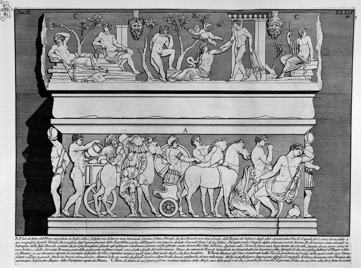 Sarcophagus of Alexander Severus and Julia Mamaea from Monte del Grano av Jean Barbault
