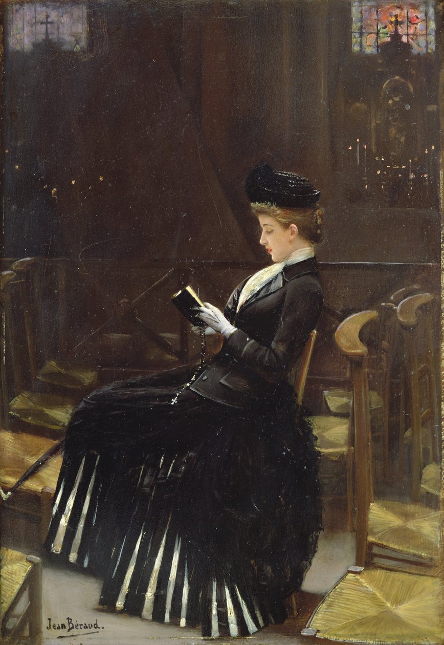 En kvinna vid bön, ca 1889 av Jean Beraud