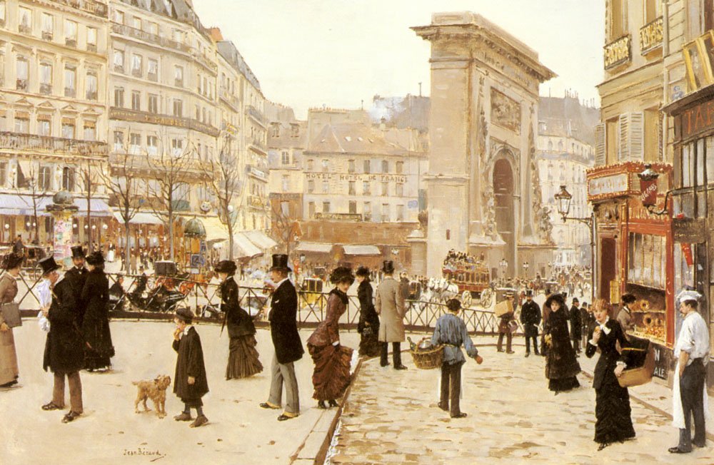 Le Boulevard St. Denis, Paris av Jean Beraud