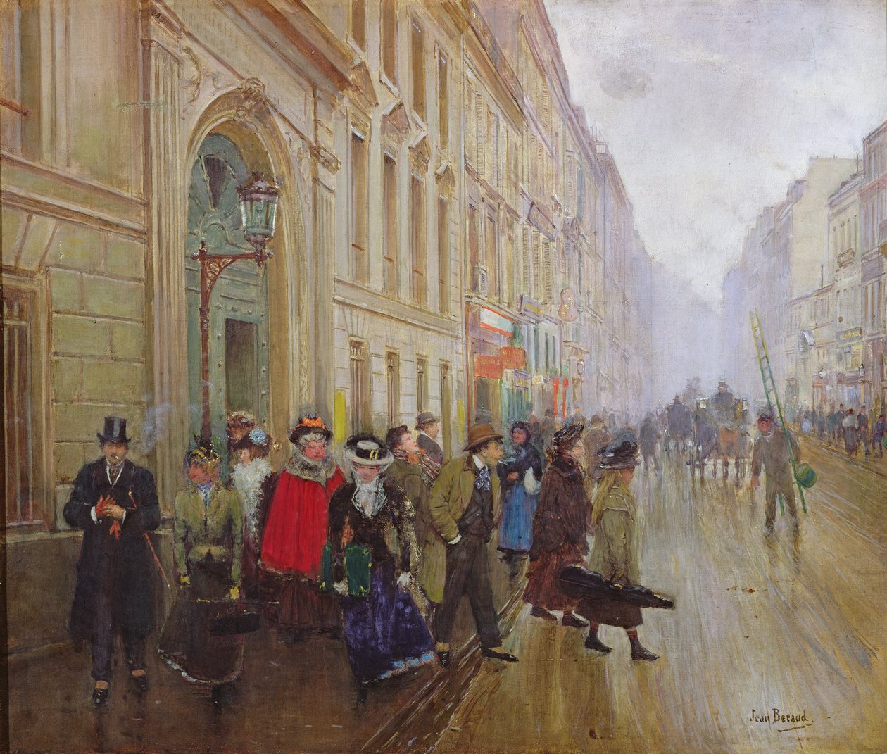 Lämnar konservatoriet, 1899 av Jean Beraud