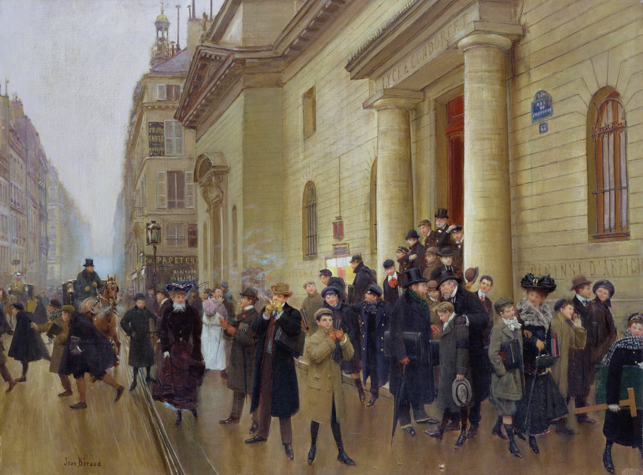 Lämnar Lycee Condorcet, 1903 av Jean Beraud