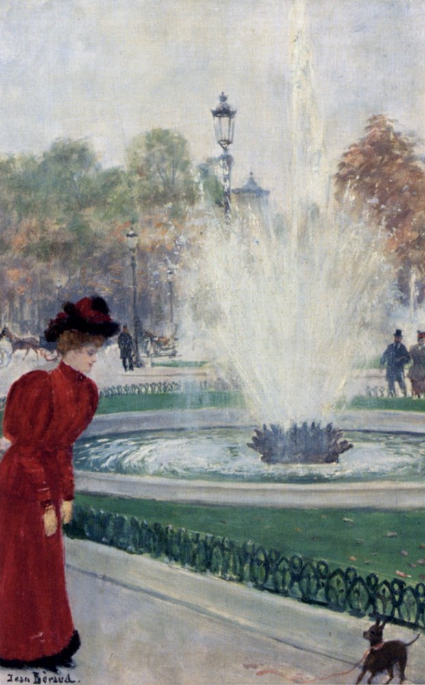 Parisienne Au Rond-Point Des Champs-Elysees av Jean Beraud