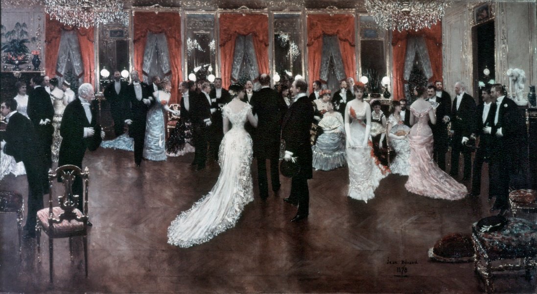Soiree im Hotel Caillebotte in der Rue Monceau im Jahre 1878 av Jean Beraud