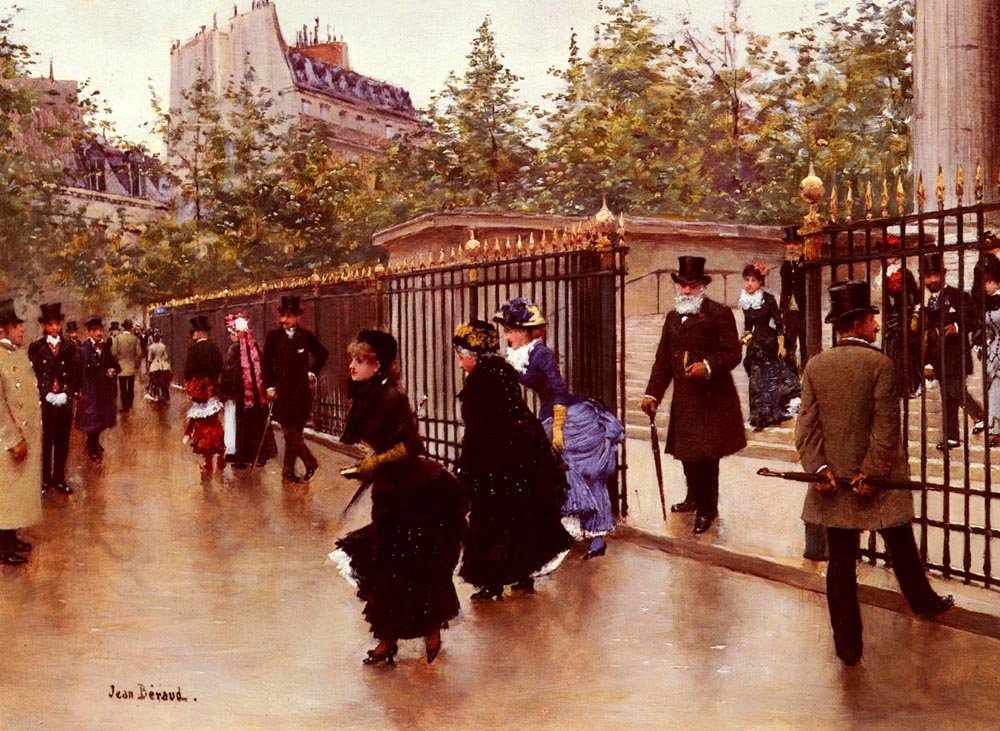 Sortant De La Madeleine, Paris av Jean Beraud