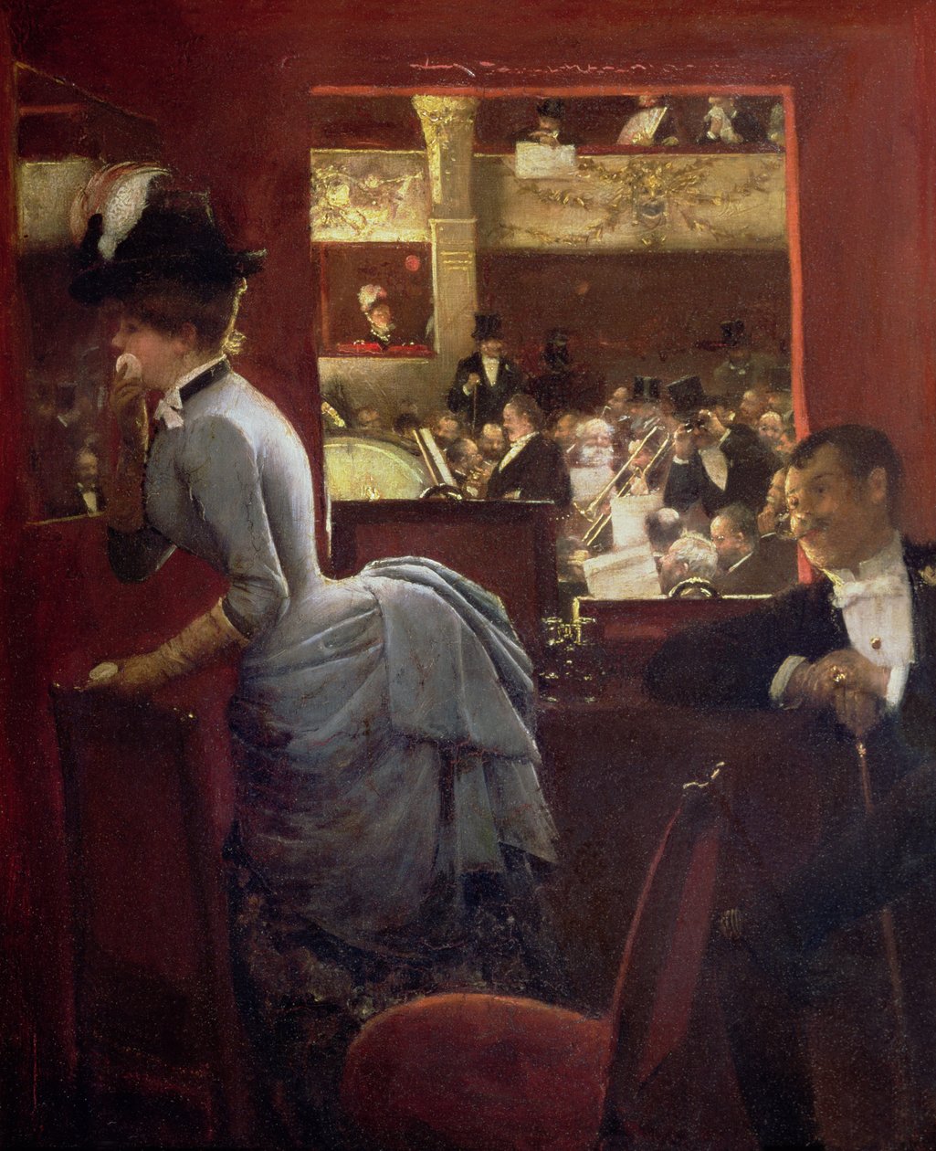 Lådan vid stallarna, ca 1883 av Jean Beraud