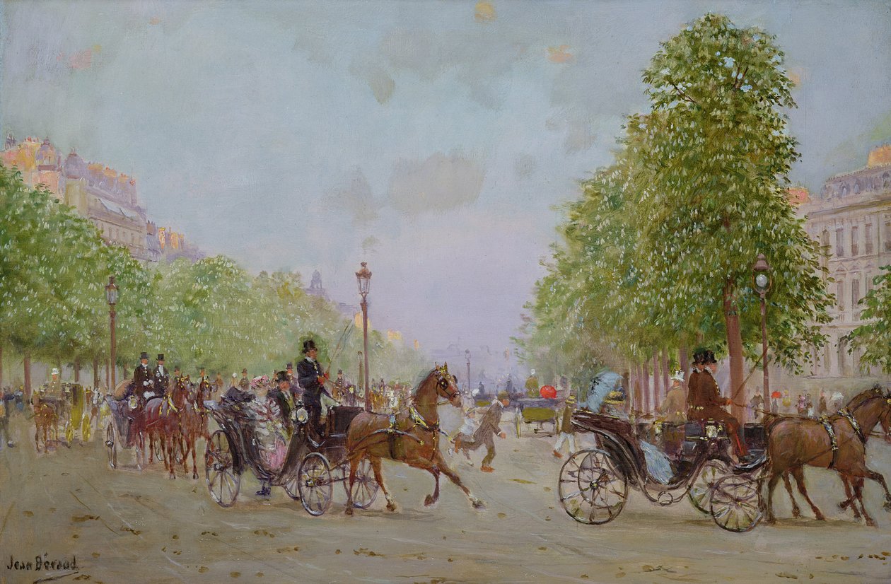 Promenaden på Champs-Elysees av Jean Beraud