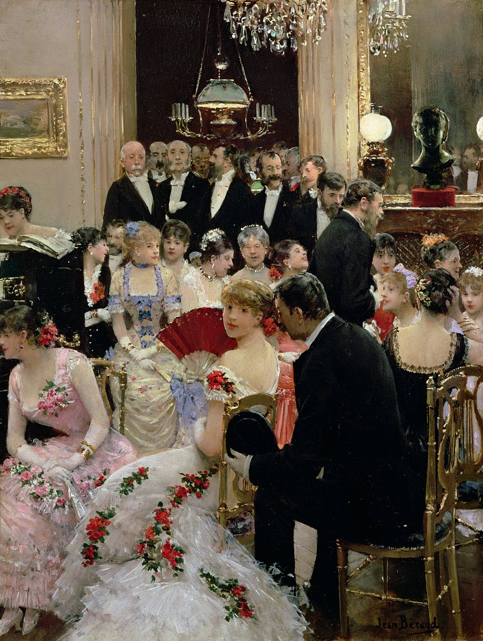 Soiree, ca 1880 av Jean Beraud