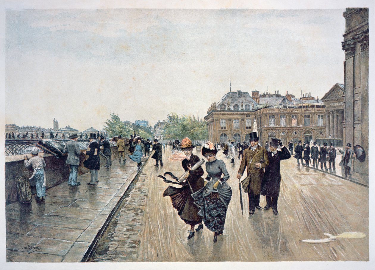 En stormvind, ca 1889 av Jean Beraud