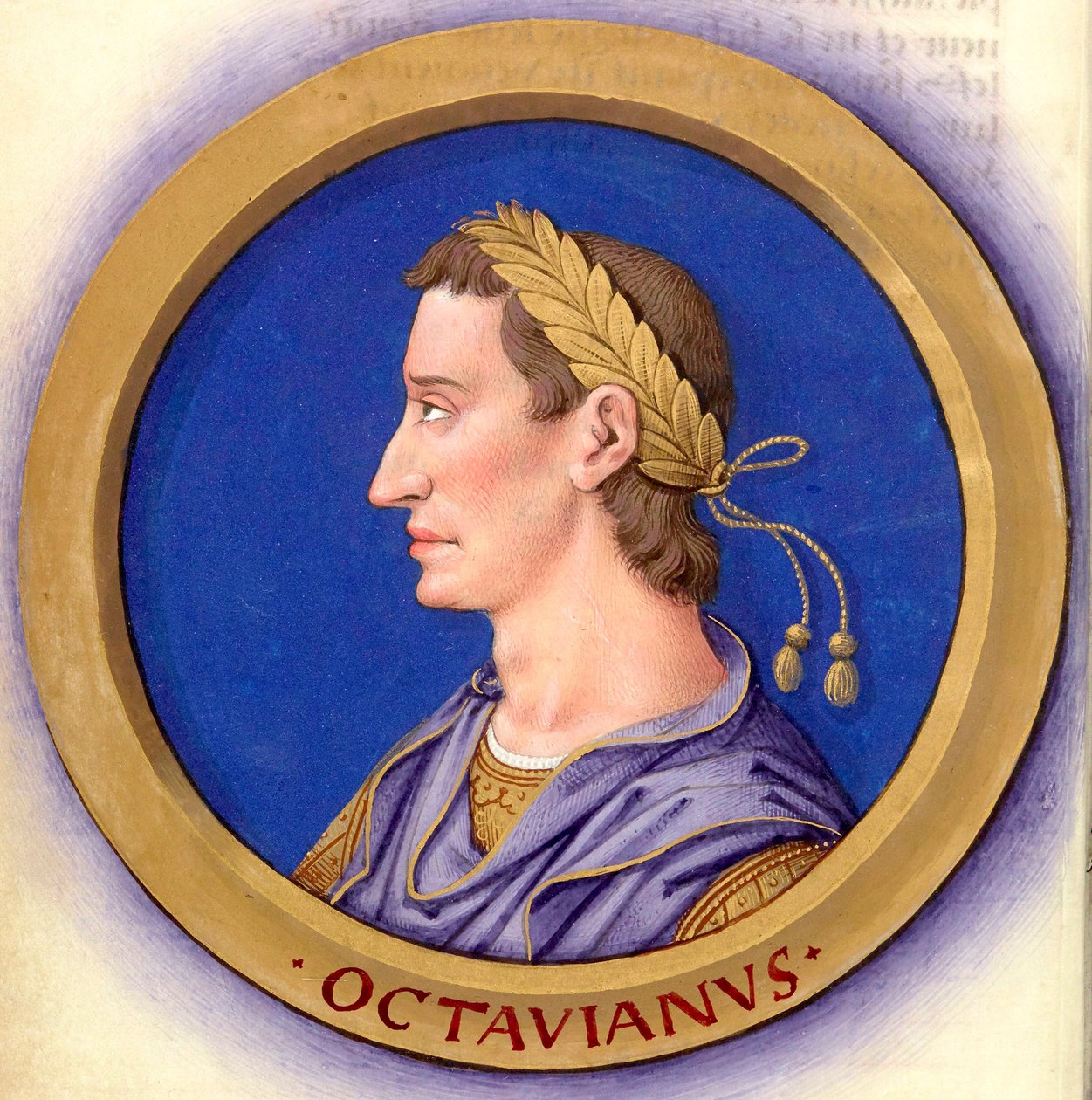 Beskrivning av de tolv Caesars med deras figurer 2-Augustus av Jean Bourdichon