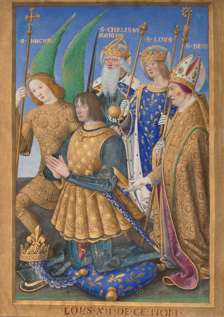 Louis XII av Frankrike knäböja i bön av Jean Bourdichon