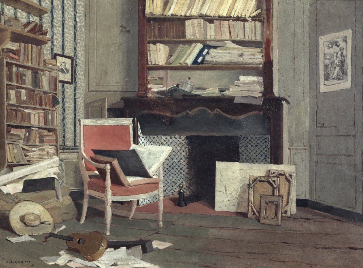Interiör av studien av doktor X av Jean Charles Cazin