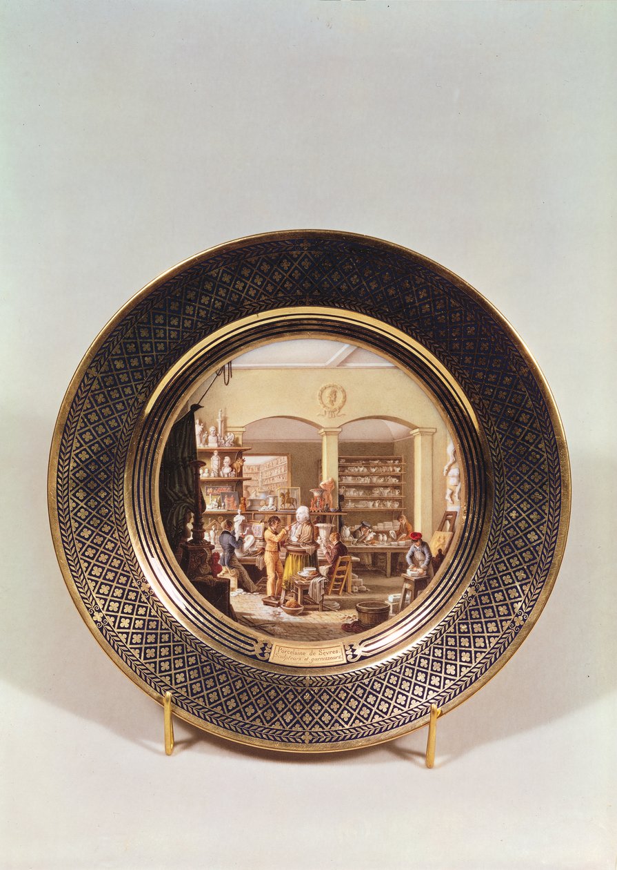 Skylt som föreställer Sevres verkstad under Alexandre Brogniarts (1770-1847) chefskap (porslin) av Jean Charles Develly