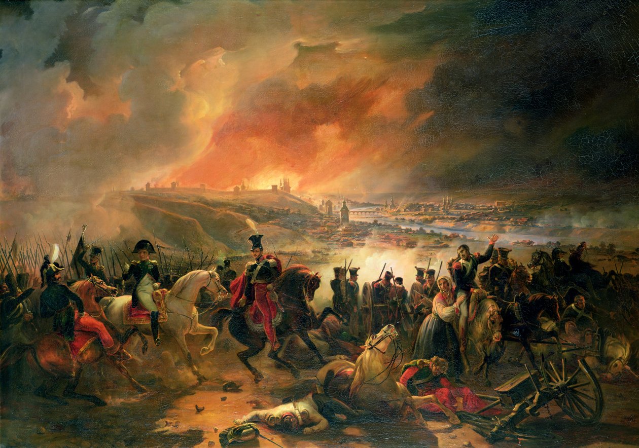 Slaget vid Smolensk, 17 augusti 1812, 1839 av Jean Charles Langlois