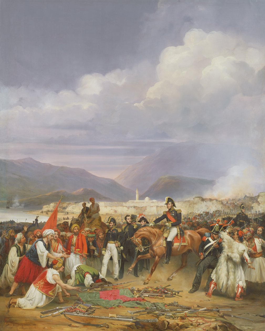 Capture of Morea Castle, 30 oktober 1828, 1836 av Jean Charles Langlois