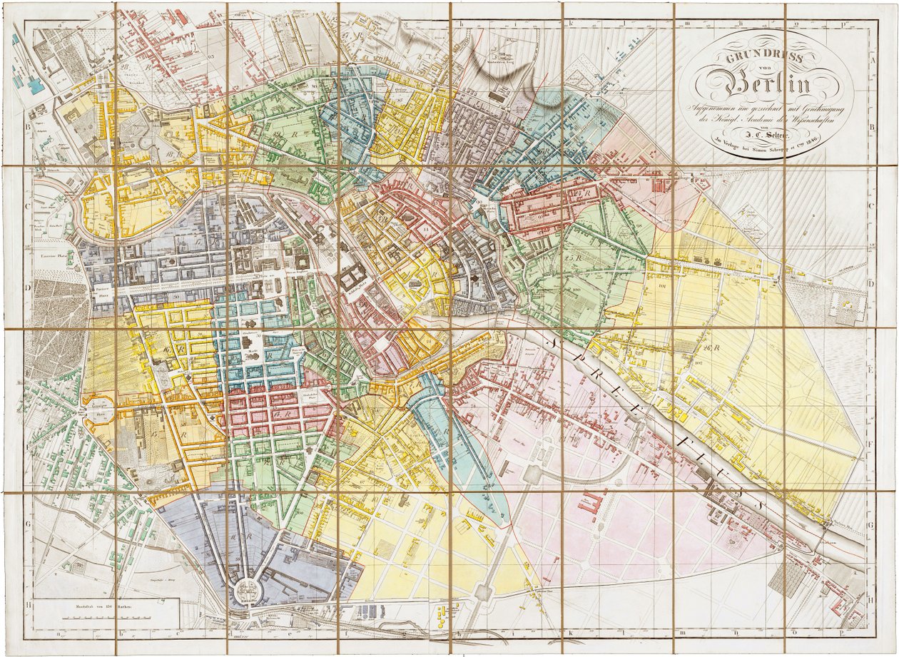 Grundriss von Berlin Aufgenommen und gezeichnet mit Genehmigung der Königl. Academie der Wissenschaften von J.C.Selter. av Jean Chrétien Selter