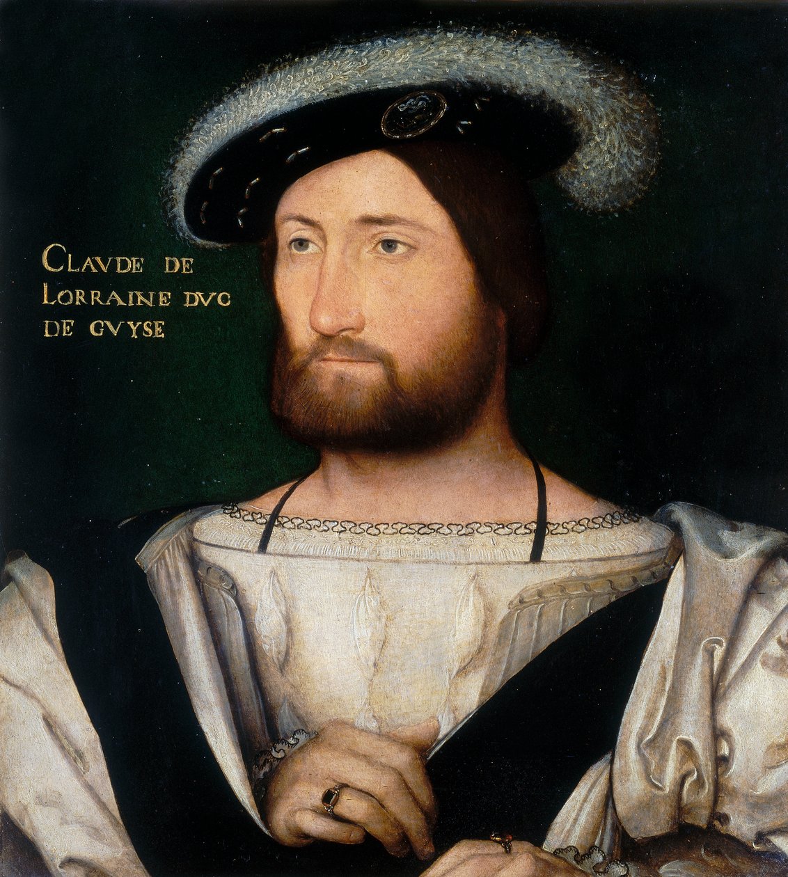 Portræt af Claude de Lorraine, hertug af Guiseswed av Jean Clouet
