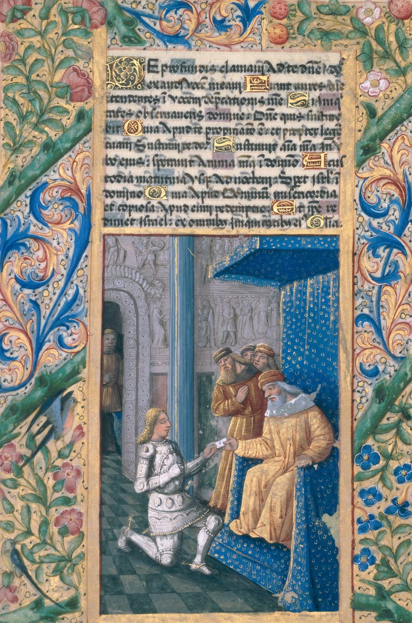 Lat. Q.v.I.126 f.58v David skickar Uria i döden, från Louis d