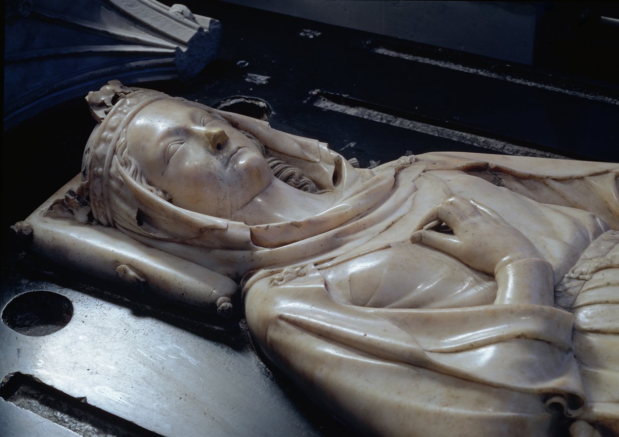Bild av Isabella av Aragonien (1243-71) (marmor) av Jean D