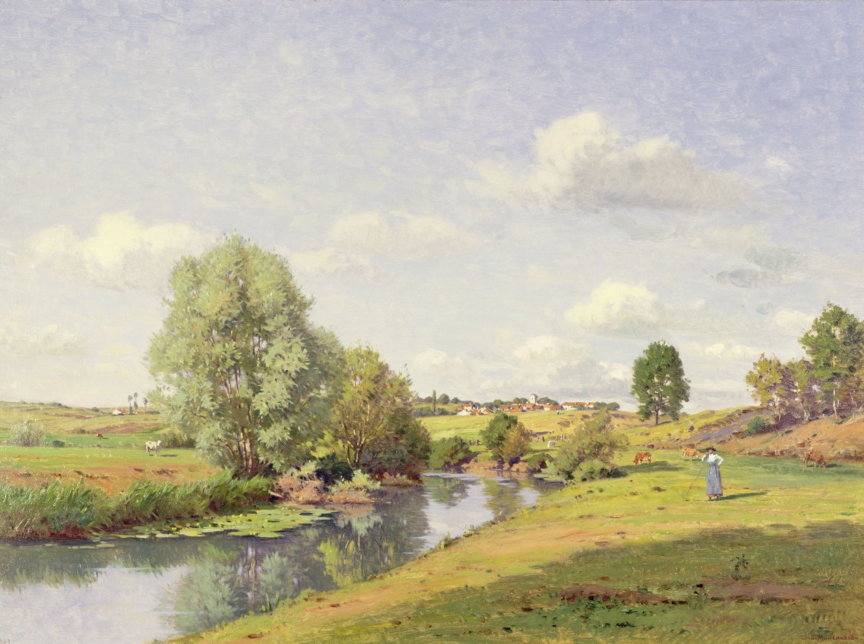 Floden Saone nära Grignancourt av Jean F. Monchablon