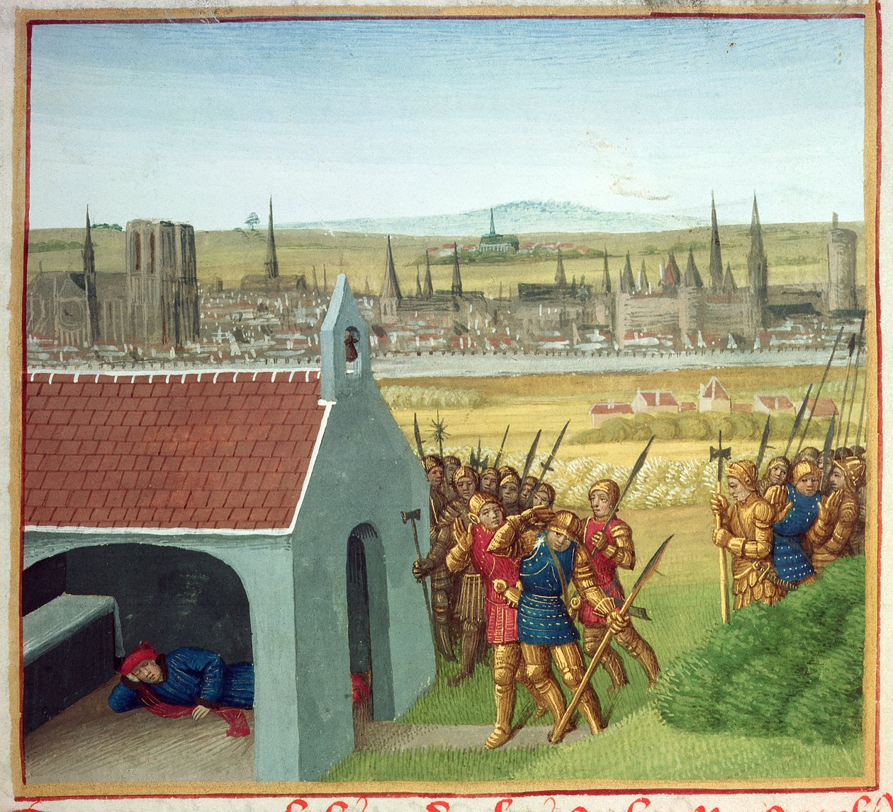 Fr 6465 fol. 57 Kung Clothar II (584-629) kan inte ta tillbaka sin son Dagobert I (605-39) till Paris, från 