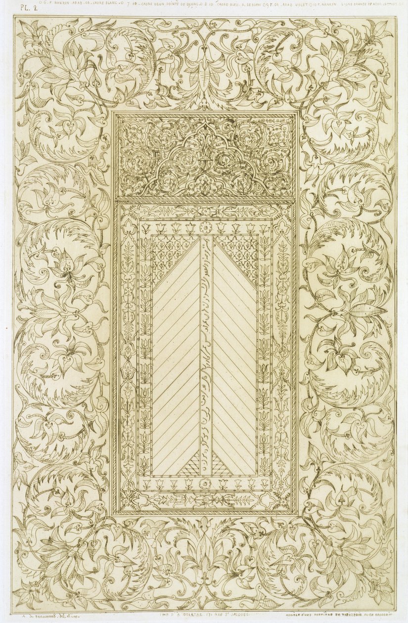 Exempel på en turkisk skorsten, från "Art and Industry", utgiven av Delatre, Paris, 1857. av Jean Francois Albanis de Beaumont