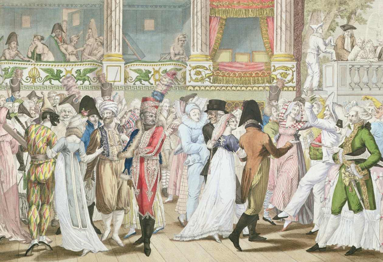 Kostymbal på Operan, efter 1800 av Jean Francois Bosio