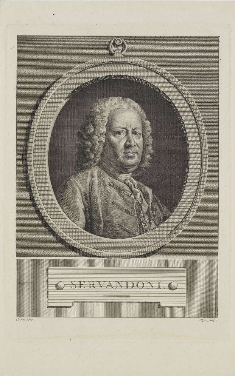 Servandoni, graverad av Simon Charles Miger (1736-1820), ca 1766 av Jean Francois Colson