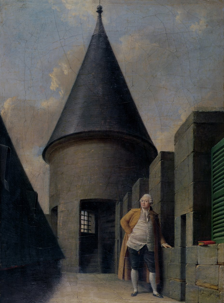 Ludvig XVI (1754-1793) i fängelse vid templet, sent 1700-tal av Jean Francois Garneray
