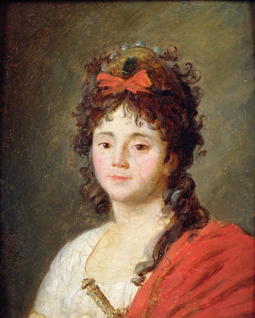 Porträtt av Mademoiselle Maillard (1766-1818) som förnuftets gudinna vid Fete de l