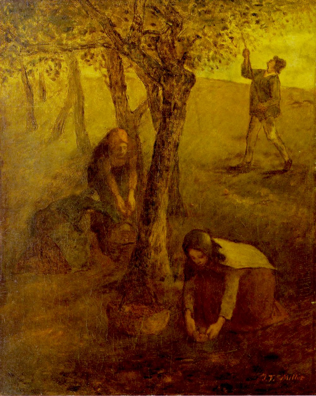 Insamling av äpplen av Jean Francois I Millet