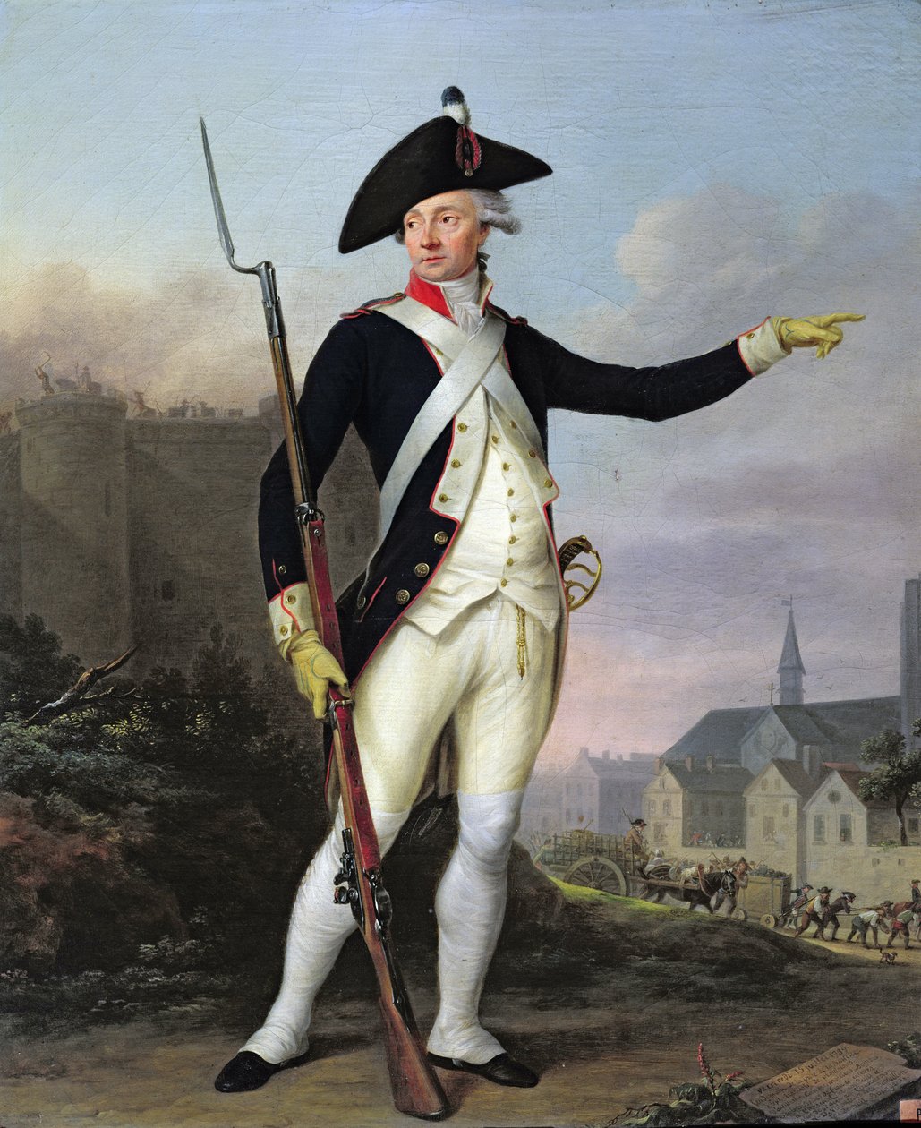 Medborgare Nau-Deville i nationalgardets uniform, 15 juli 1789, 1790 av Jean Francois Marie Bellier
