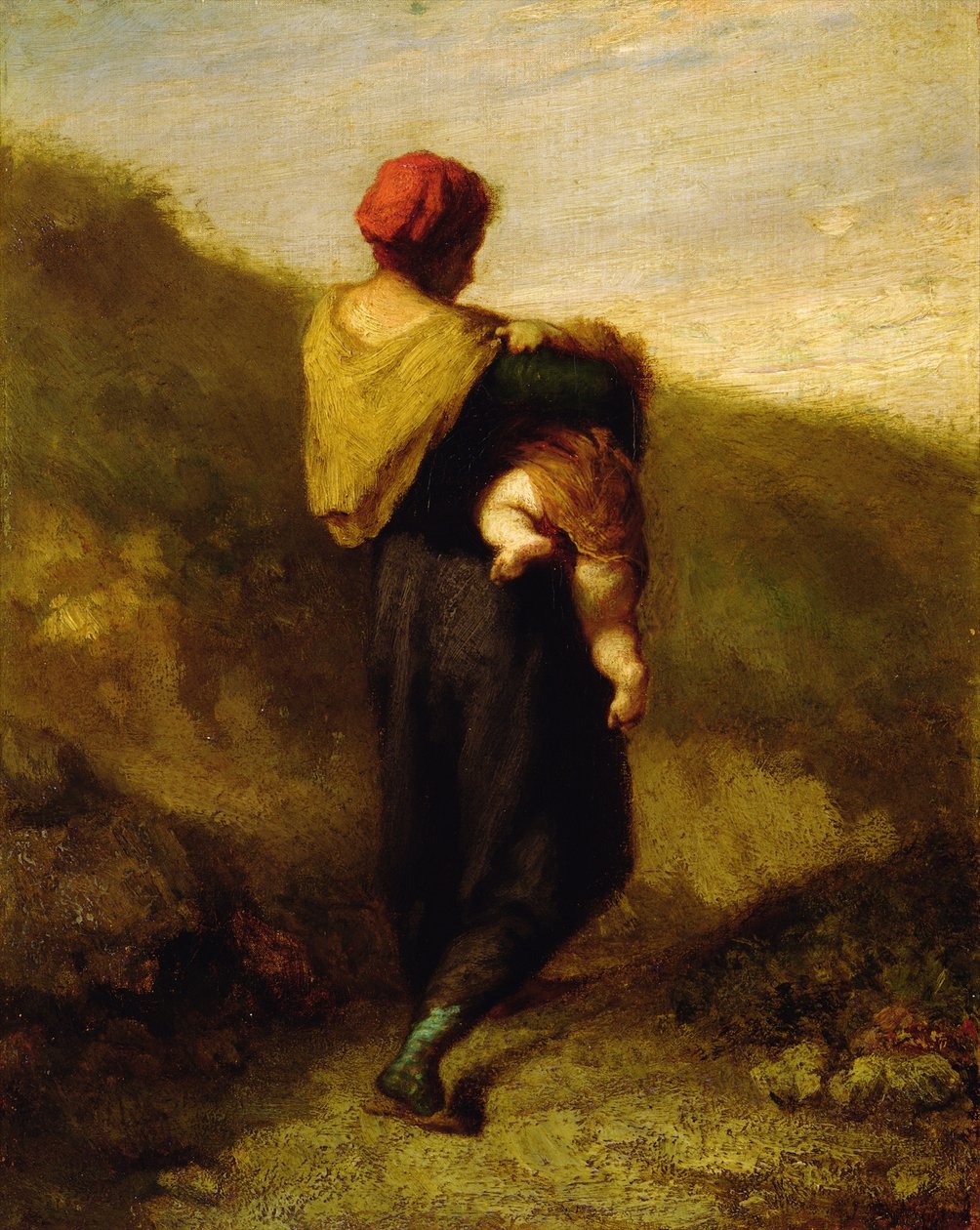 Mère et enfant av Jean Francois Millet