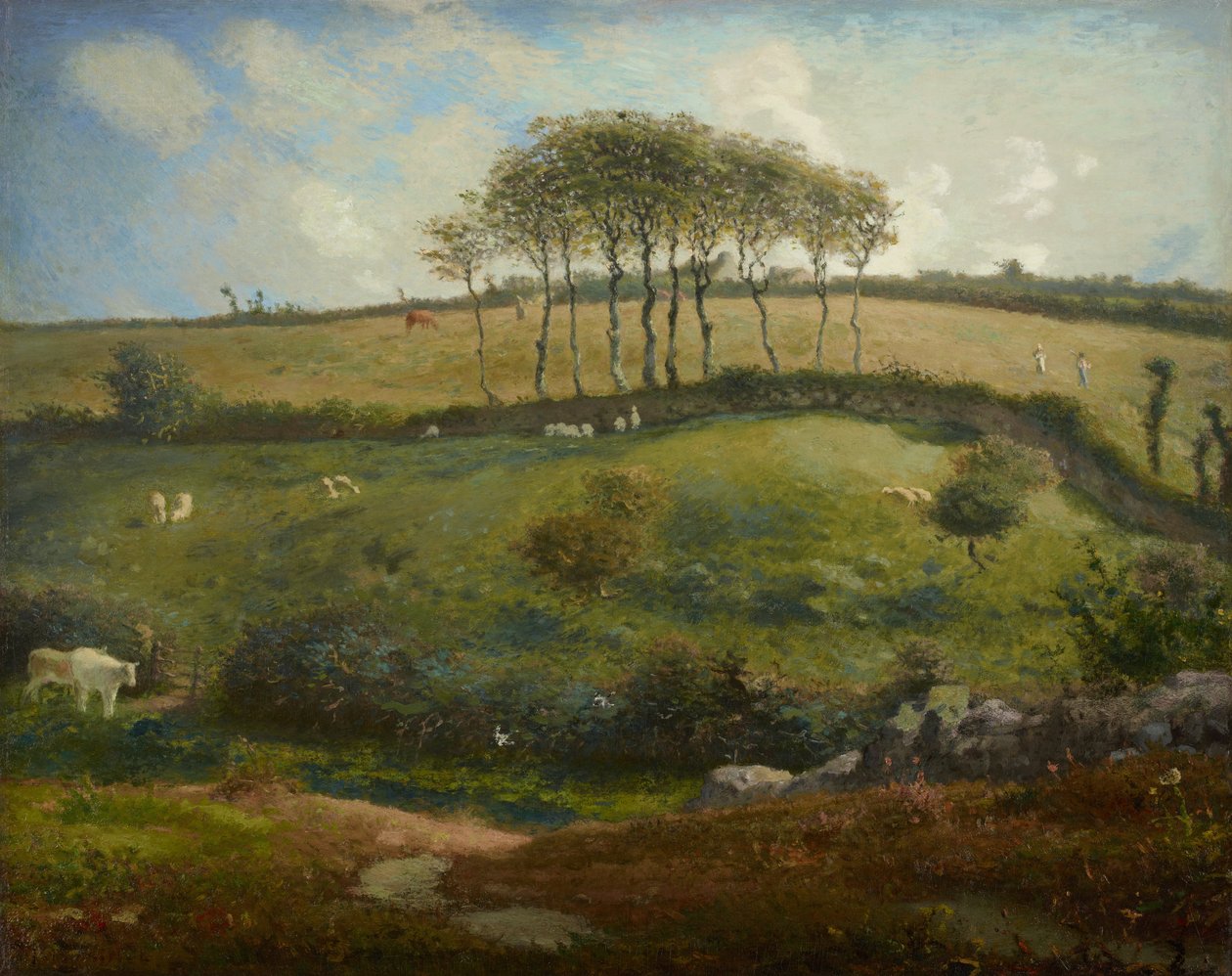 Betesmark nära Cherbourg (Normandie) av Jean Francois Millet