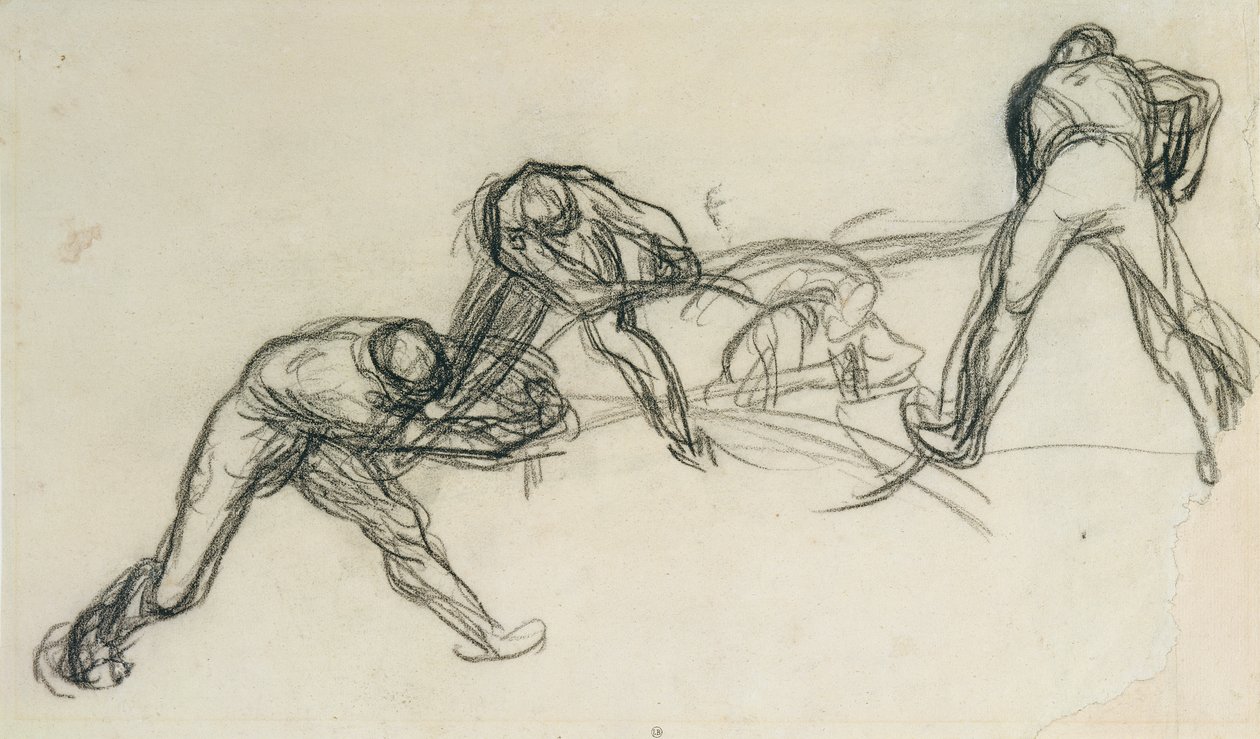 The Pit Sawyers (krita på papper) av Jean Francois Millet