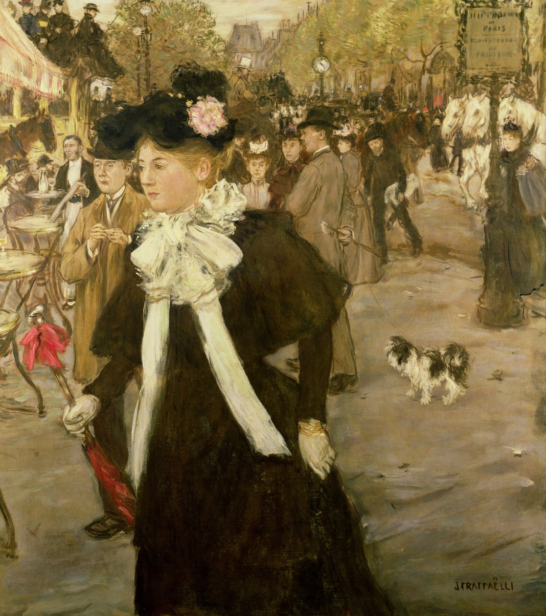Boulevard des Italiens, omkring 1899 av Jean Francois Raffaelli