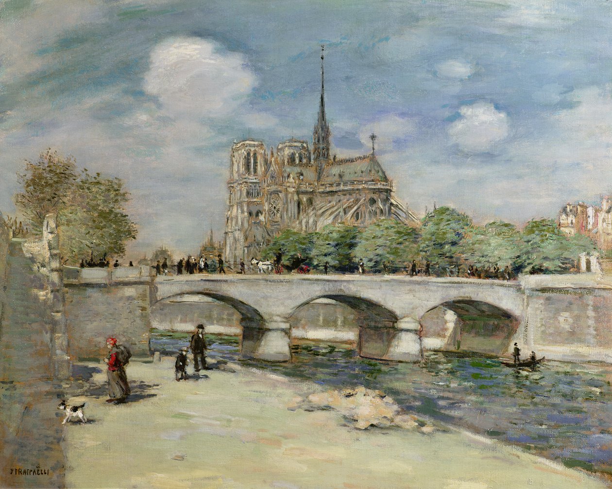 Notre Dame de Paris, ca 1900 av Jean Francois Raffaelli