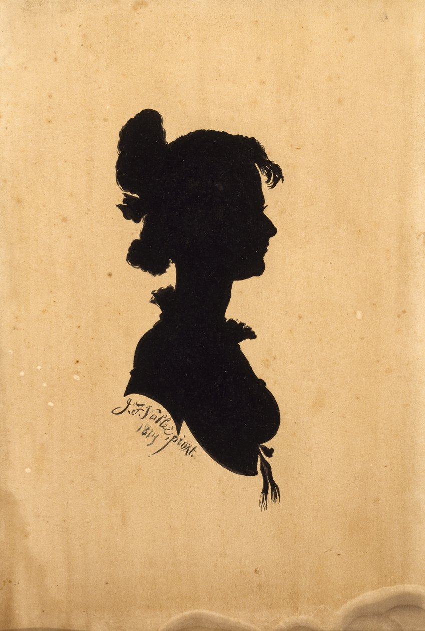 Silhouette a Madame Olivette Sterne, 1814 (tusitusi i luga o le laupapa pepa) fa