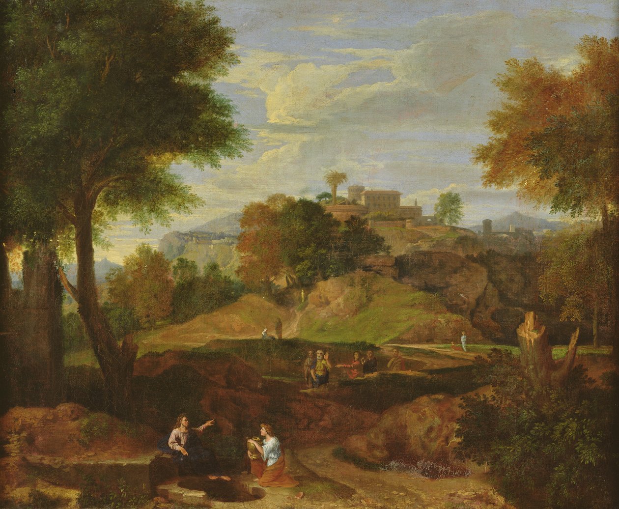 Klassiskt landskap av Jean Francois, the Younger Millet
