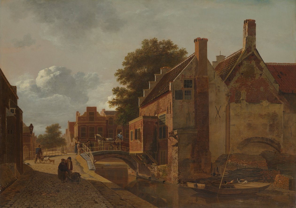 De Kalvermarkt te Den Haag av Jean François Valois